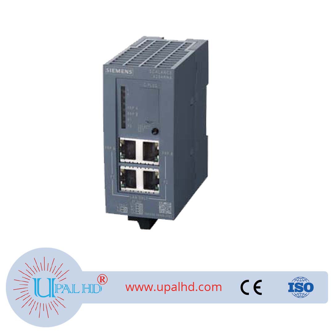 SCALANCE X204RNA; redundant network access; 4 x 100 Mbit/s RJ45 ports; LED diagnostics; error signaling contact with set button; redundant power supply.