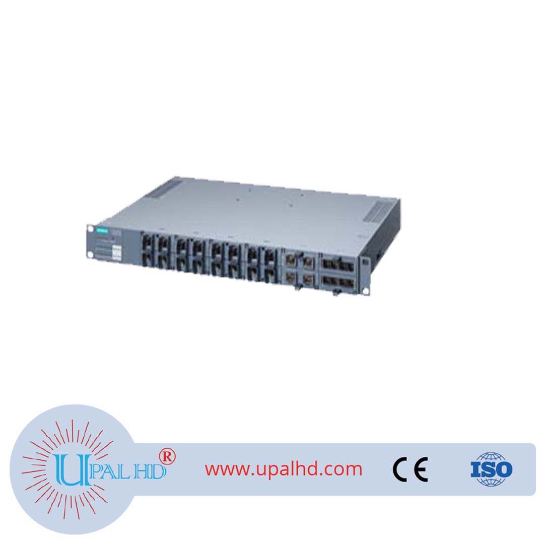 SCALANCE XR324-4M EEC; managed IE switch, 19″ rack; 16 x 10/100/1000 Mbit/s for RJ45 port.